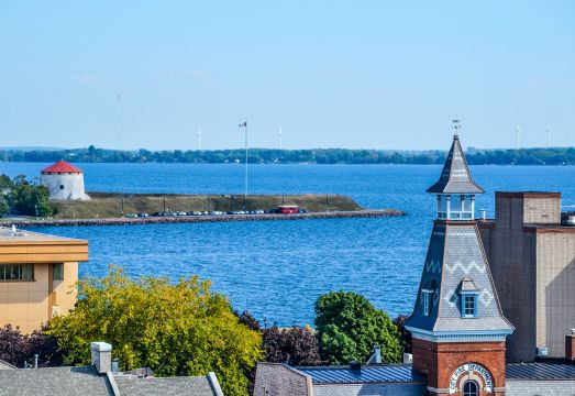 Aerial view of Kingston Ontario photographed by Hulley Collective