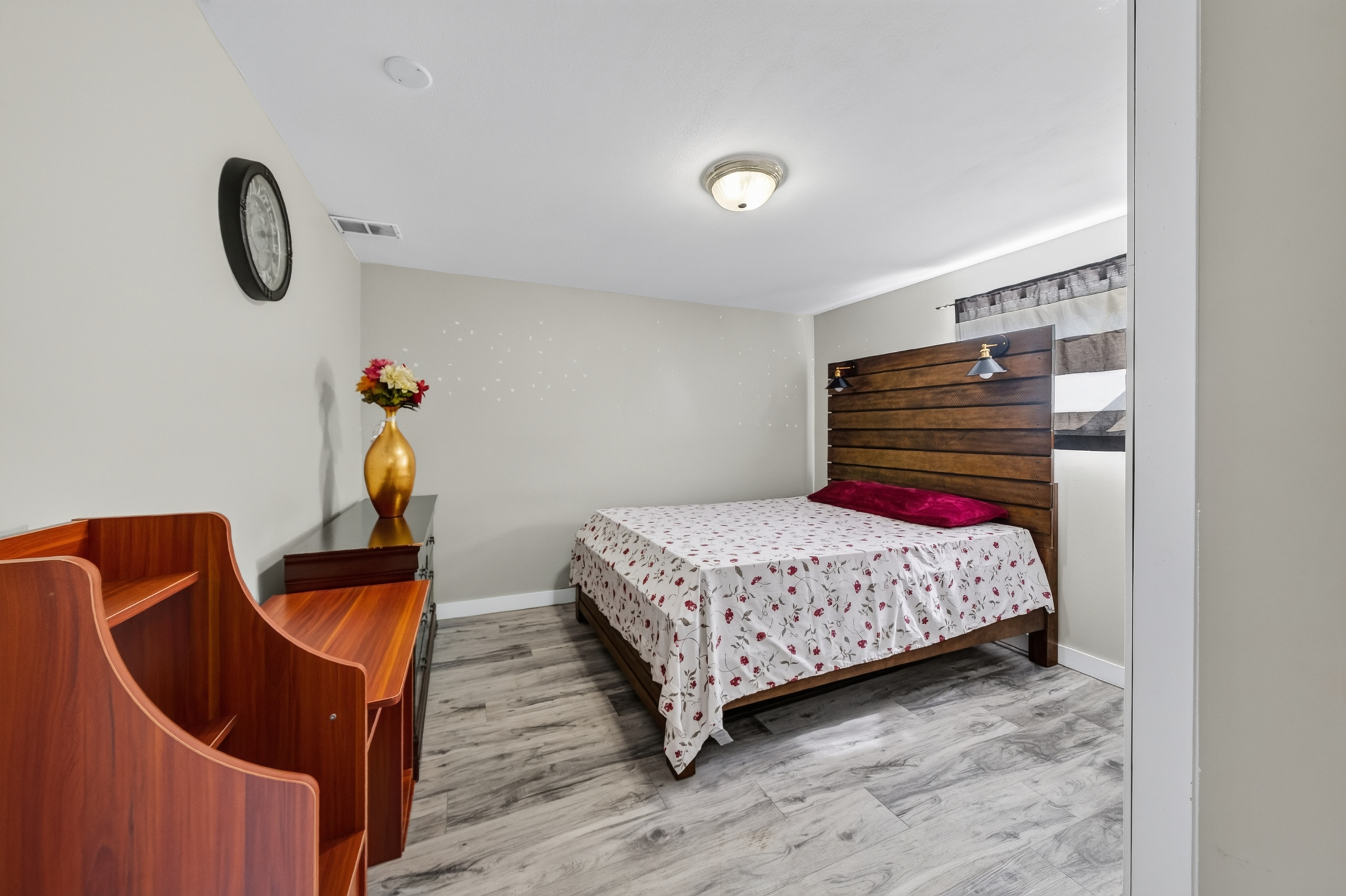 Lower-level bedroom at 601 Forest Hill Drive