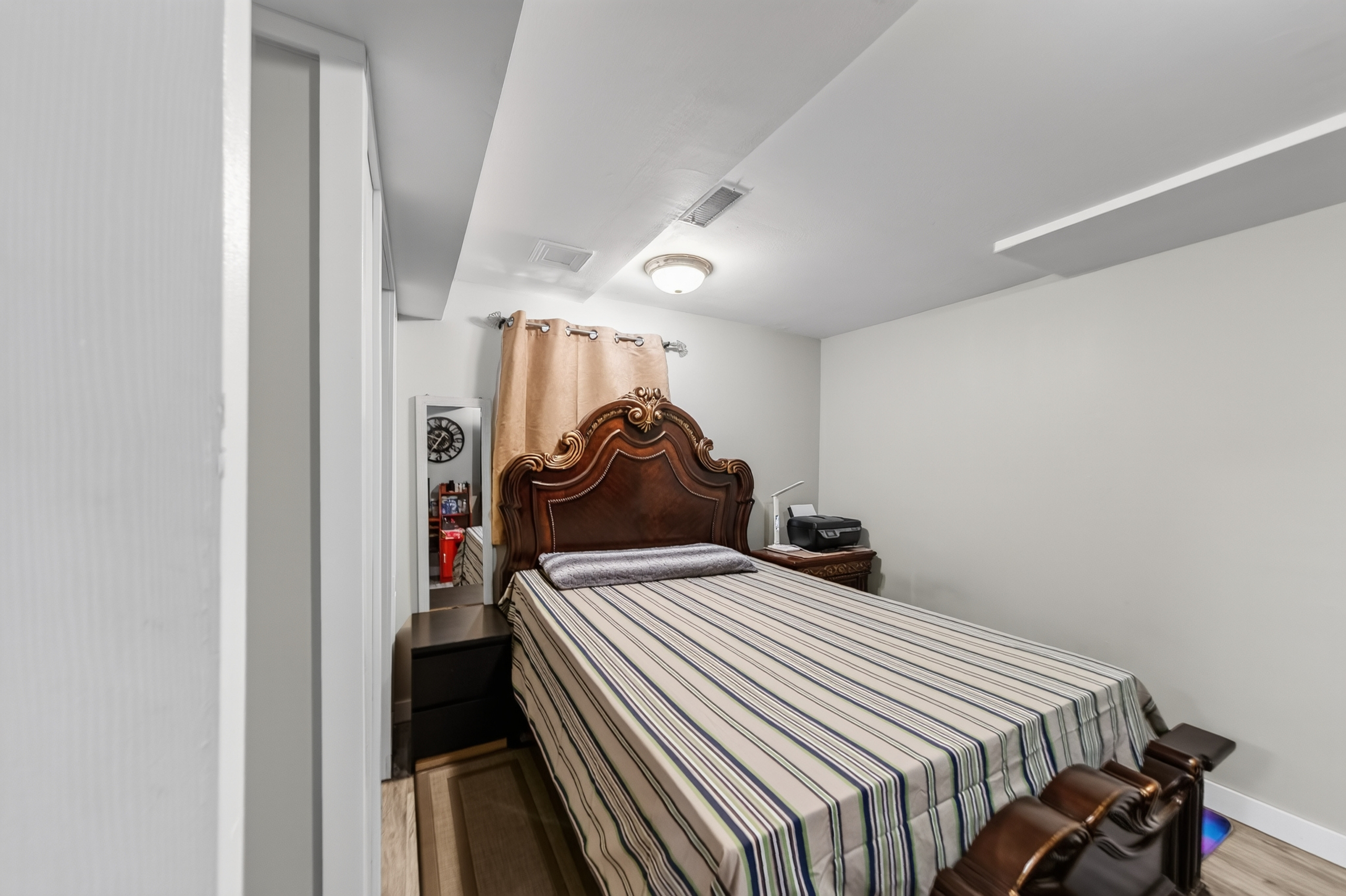Lower-level bedroom at 601 Forest Hill Drive