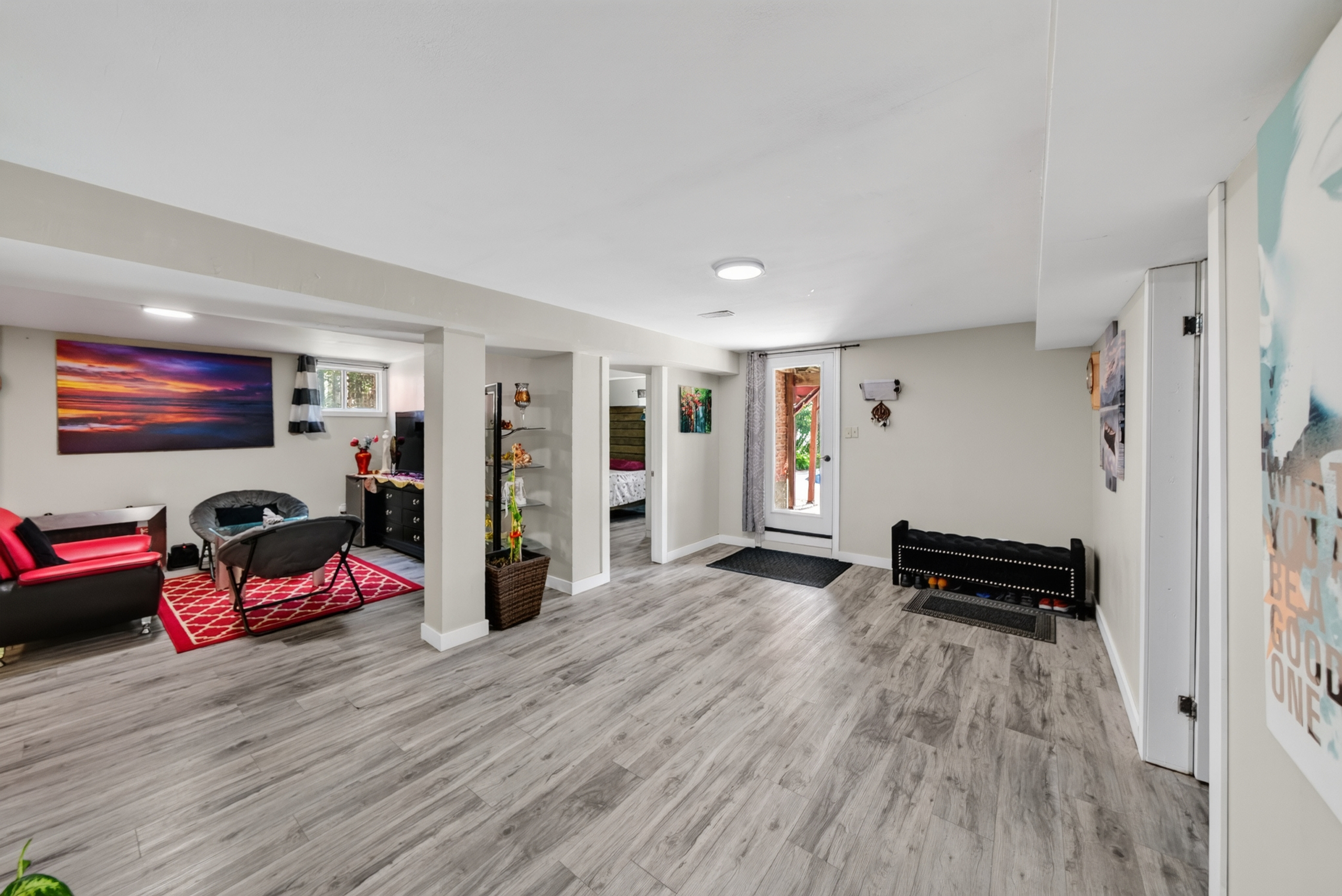 Finished lower level at 601 Forest Hill Drive